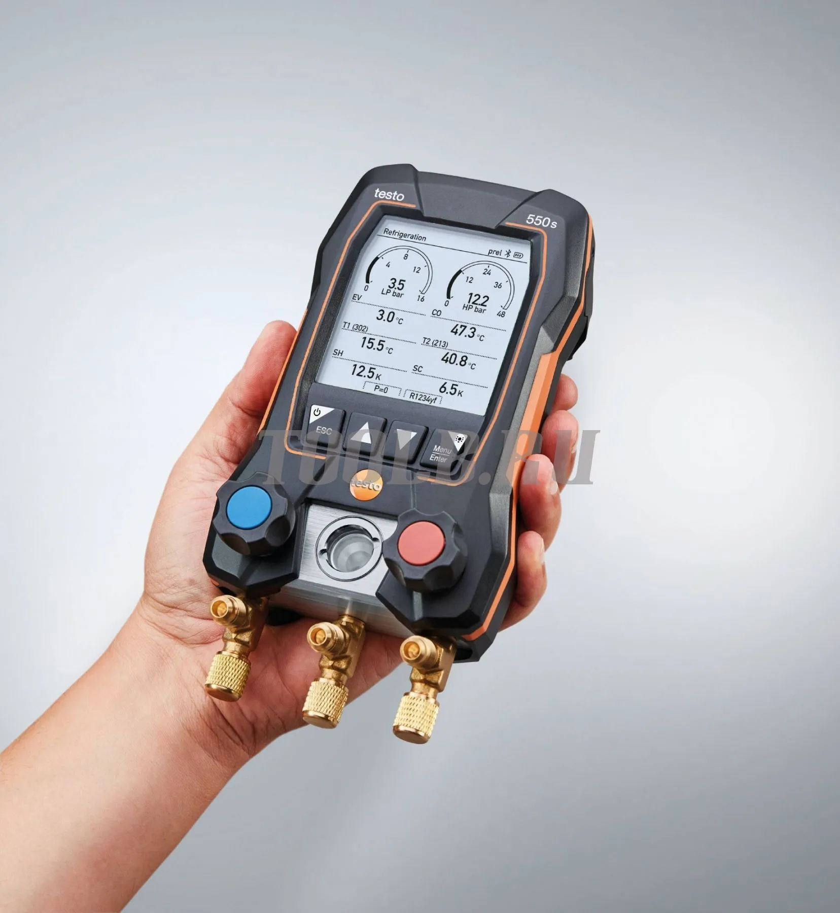 Testo 550s Умный цифровой манометрический коллектор с 2-х ходовым блоком клапанов и Bluetooth Testo 550s Умный цифровой манометрический коллектор с 2-х ходовым блоком клапанов и Bluetooth