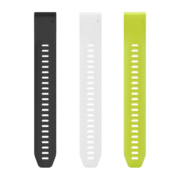 Ремешок сменный Garmin QuickFit 20 мм (силикон) черный белый желтый Ремешок сменный Garmin QuickFit 20 мм (силикон) черный белый желтый