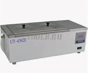 Баня водяная 2-х местная (6,5 л; Т до +100 °С) Ulab UT-4302E  Баня водяная 2-х местная (6,5 л; Т до +100 °С) Ulab UT-4302E