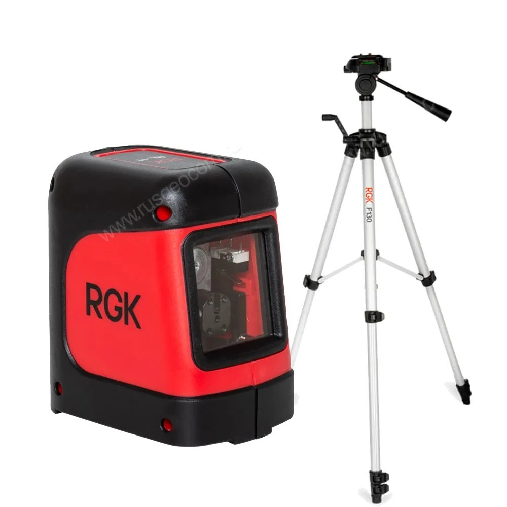 Комплект: лазерный уровень RGK ML-11 + штатив RGK F130 Комплект: лазерный уровень RGK ML-11 + штатив RGK F130