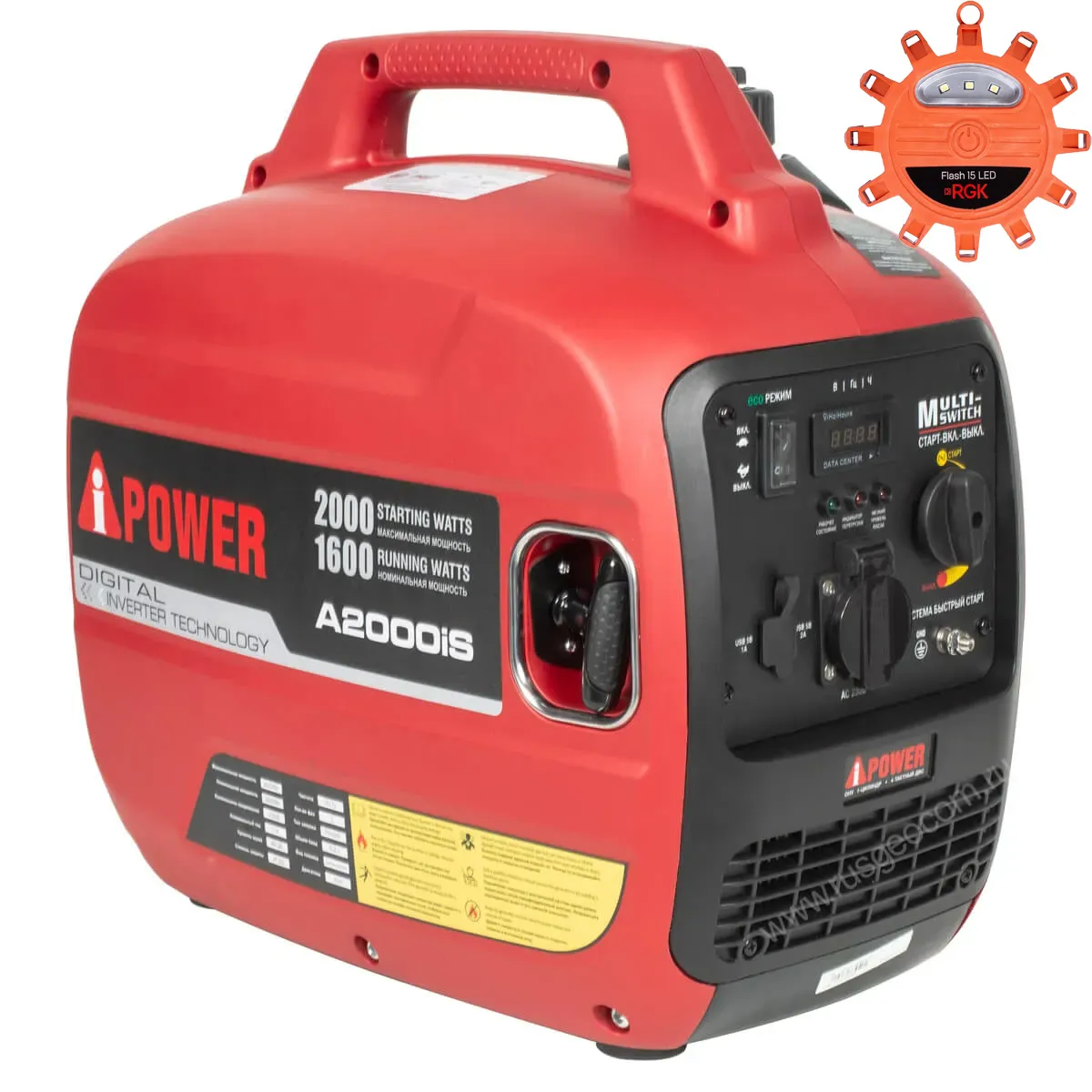 Инверторный генератор A-iPower A2000IS с дополнительным освещением Инверторный генератор A-iPower A2000IS с дополнительным освещением