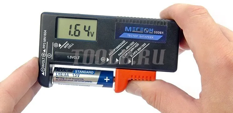 МЕГЕОН 55061 Тестер батареек МЕГЕОН 55061 Тестер батареек