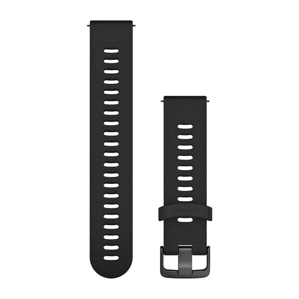 Ремешок сменный Garmin черного цвета с черной пряжкой (силикон) Ремешок сменный Garmin черного цвета с черной пряжкой (силикон)