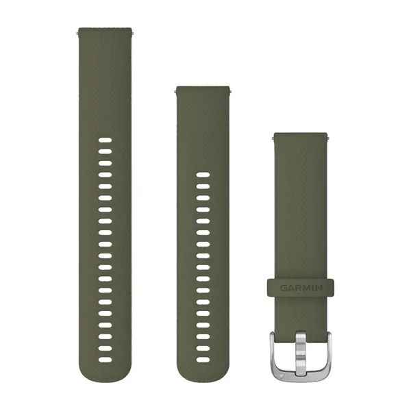 Ремешок сменный Garmin Quick Release 20 мм (силиконовый) травяной с серебристой застежкой Ремешок сменный Garmin Quick Release 20 мм (силиконовый) травяной с серебристой застежкой