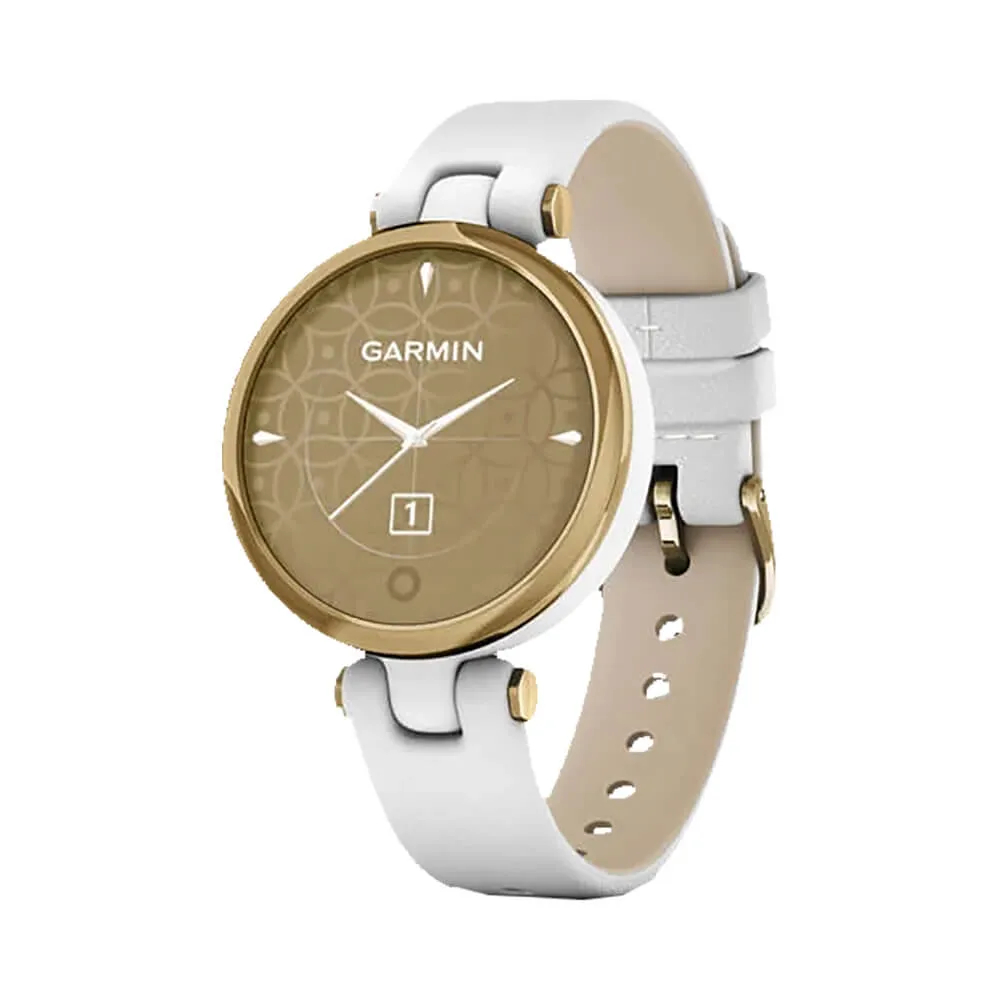 Часы Garmin Lily светло-золотистый безель белый корпус и итальянский кожаный ремешок Часы Garmin Lily светло-золотистый безель белый корпус и итальянский кожаный ремешок