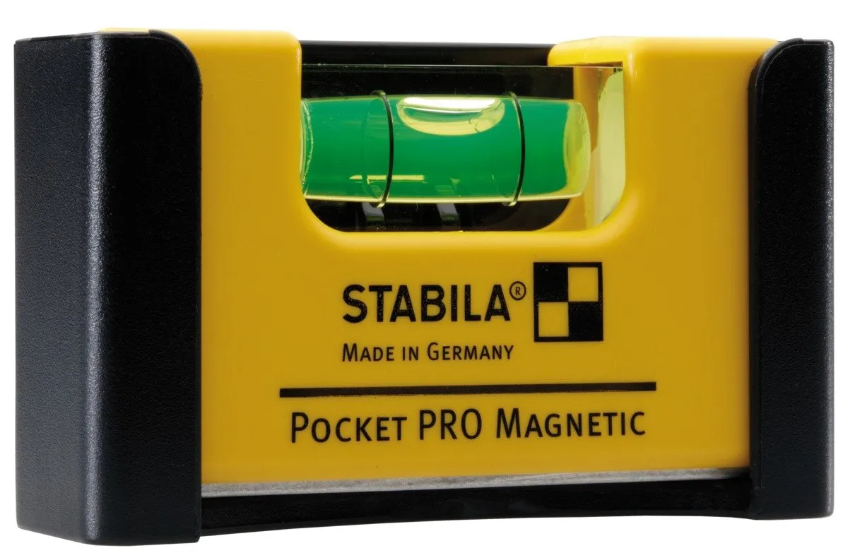 Строительный уровень Stabila Pocket Pro Magnetic с чехлом на пояс на блистере Строительный уровень Stabila Pocket Pro Magnetic с чехлом на пояс на блистере