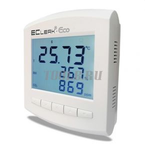 Измеритель температуры, влажности и концентрации CO2 Рэлсиб EClerk-Eco-RHTC  Измеритель температуры, влажности и концентрации CO2 Рэлсиб EClerk-Eco-RHTC