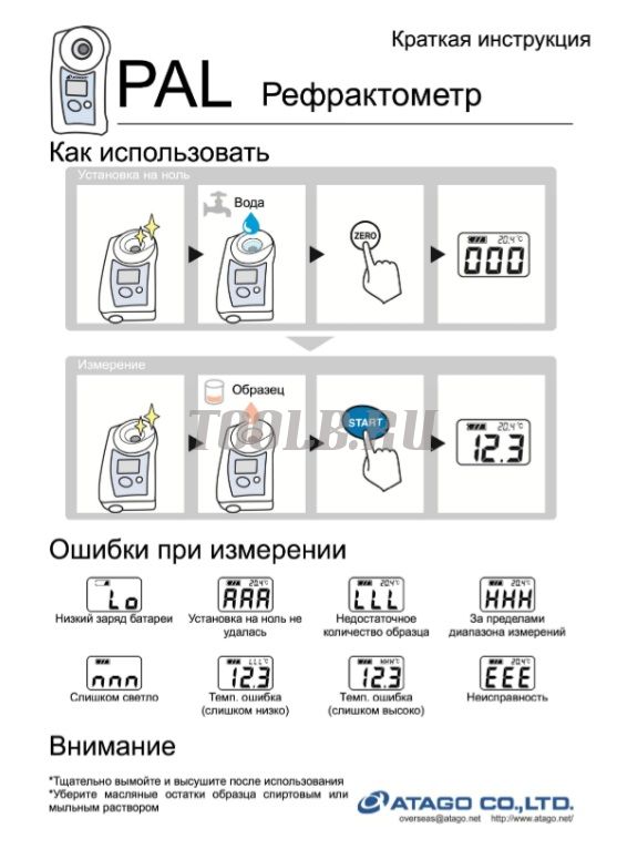 PAL-COFFEE (BX/TDS) Рефрактометр