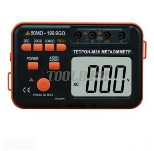 ТЕТРОН-М35 Мегаомметр цифровой 5000 Вольт 200 ГОм ТЕТРОН-М35 Мегаомметр цифровой 5000 Вольт 200 ГОм